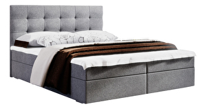 Bračni krevet Boxspring 140 cm Fade 2 (siva) (s madracem i prostorom za odlaganje)