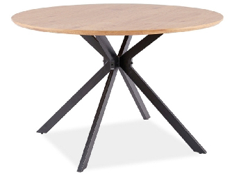 Blagovaonski stol Amee (hrast + crna) (za 4 osobe)