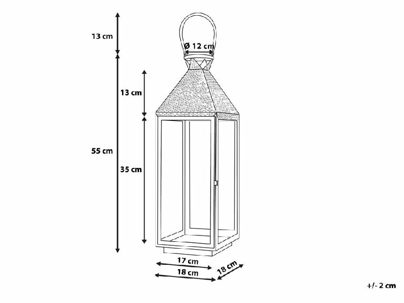 Lanterna BAGUIO 55 cm (nehrđajući čelik) (mjedena)