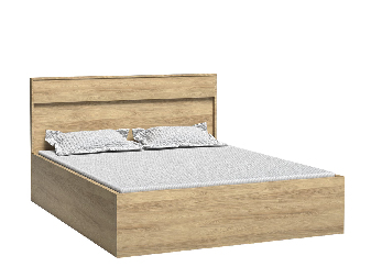 Bračni krevet  160 cm Milley 09 (s podnicom) (hikora)