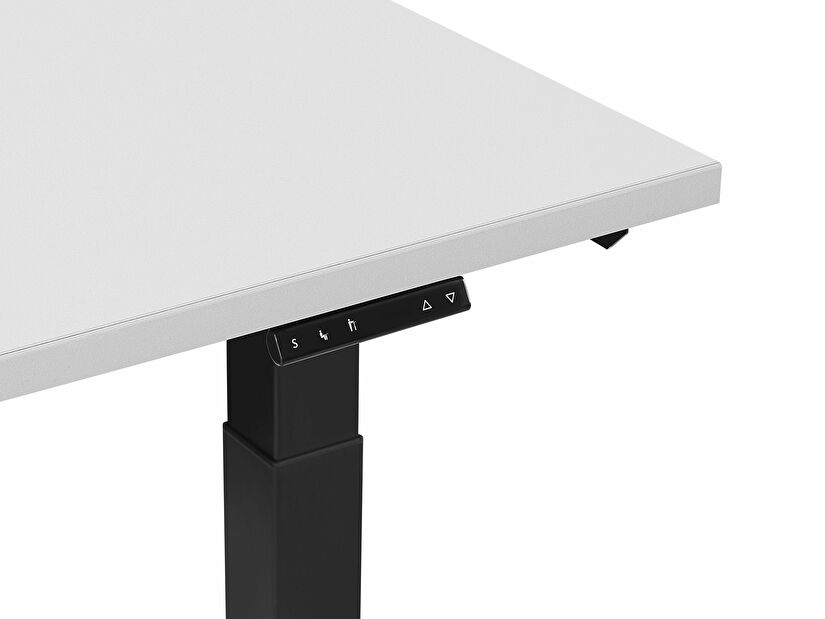 Pisaći stol- DESIRA II (180x80 cm) (siva + crna) (el. podesiv)