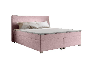 Bračni krevet Boxspring 140 cm Simon (ružičasta) (s madracem, bez prostora za odlaganje)
