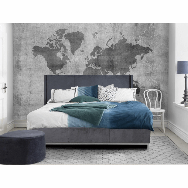 Bračni krevet 180 cm Tinrum (siva) (s podnicom)
