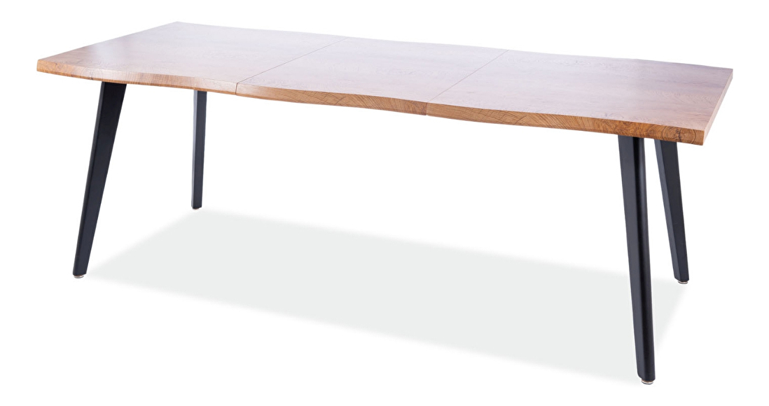 Blagovaonski stol na razvlačenje 150-210 cm Faustina (hrast artisan + crna) (za 8 i više osoba)