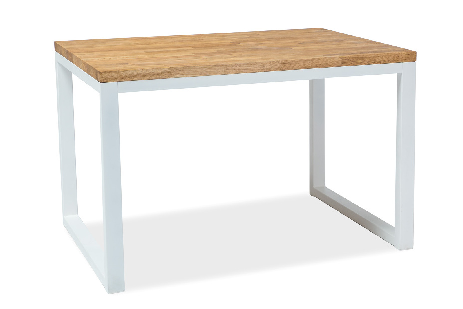 Blagovaonski stol Myndi II (masiv) (hrast + bijela) (za 8 osoba) 
