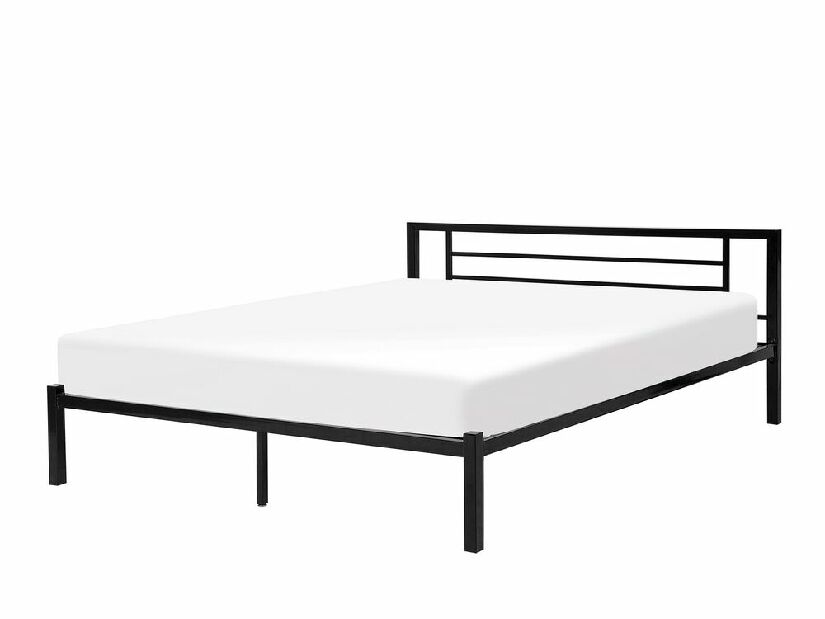 Bračni krevet 180 cm CONNET (s podnicom) (crna)