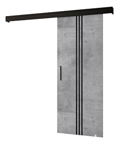 Klizna vrata 90 cm Sharlene V (beton + crna mat + crna)