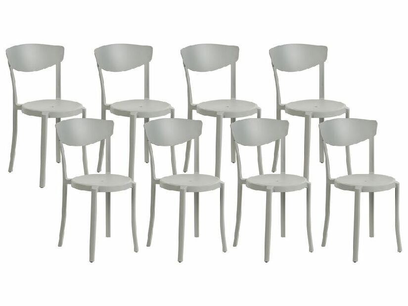 Set blagovaonskih stolica (8 kom.) Valkyrja (svijetlosiva) 