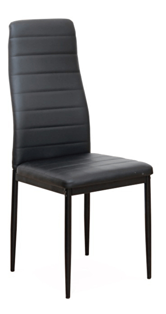 Blagovaonska stolica Collort nova (crna ekokoža) 