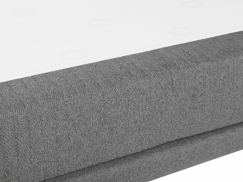 Kontinentalni krevet 160 cm MADOM (tkanina) (siva) (s podnicom i madracem)