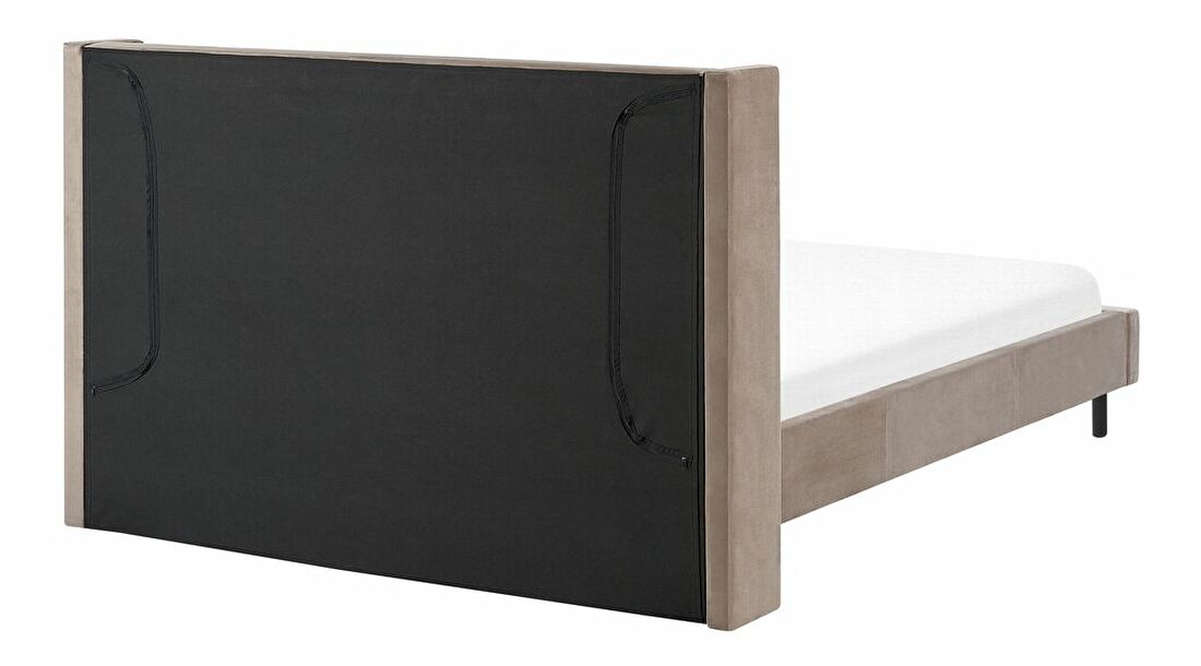Bračni krevet 160 cm Vue (sivo-bež) (s podnicom)