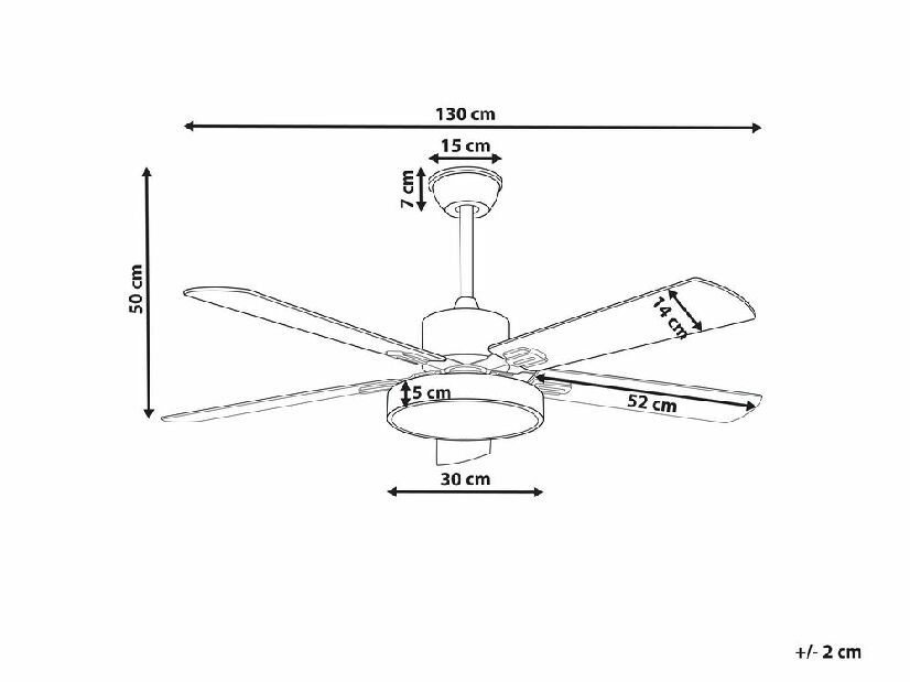 Stropni ventilator sa svjetlom Helix (siva)