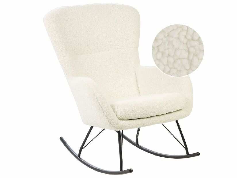 Fotelja za ljuljanje Andrine (bijela + crna)