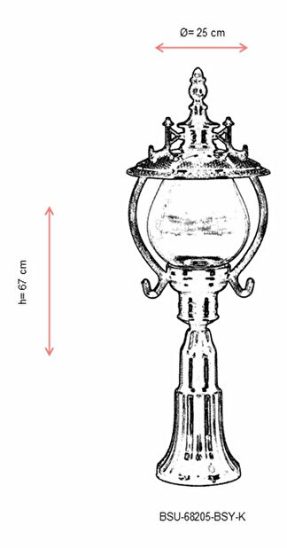 Vanjska zidna svjetiljka Micah (crna)