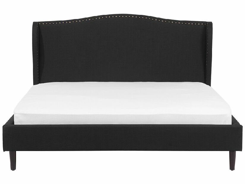 Bračni krevet 180 cm COLLETTE (s podnicom) (crna)
