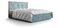 Bračni krevet  Boxspring 140 cm Athena (sivo plava) (s madracem i prostorom za odlaganje)