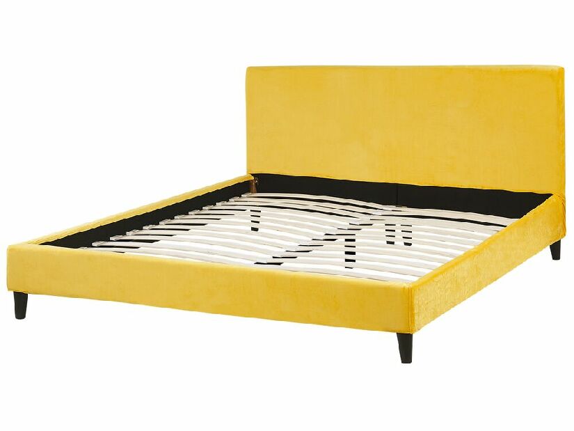 Bračni krevet 160 cm FUTTI (s podnicom) (žuta)