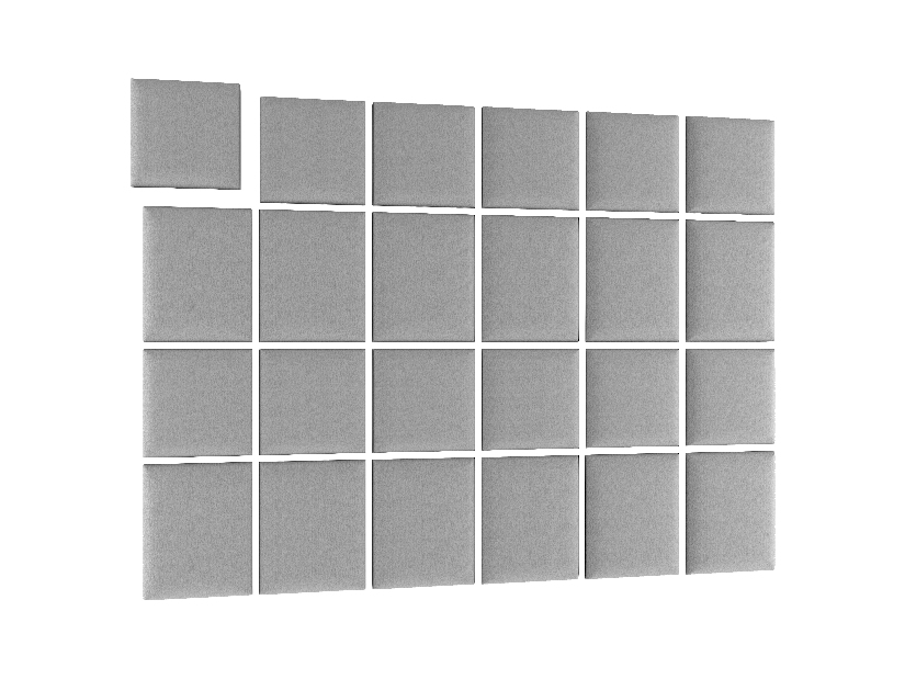 Set 24 tapeciranih panela Quadra 240x180 cm (svijetlosiva)