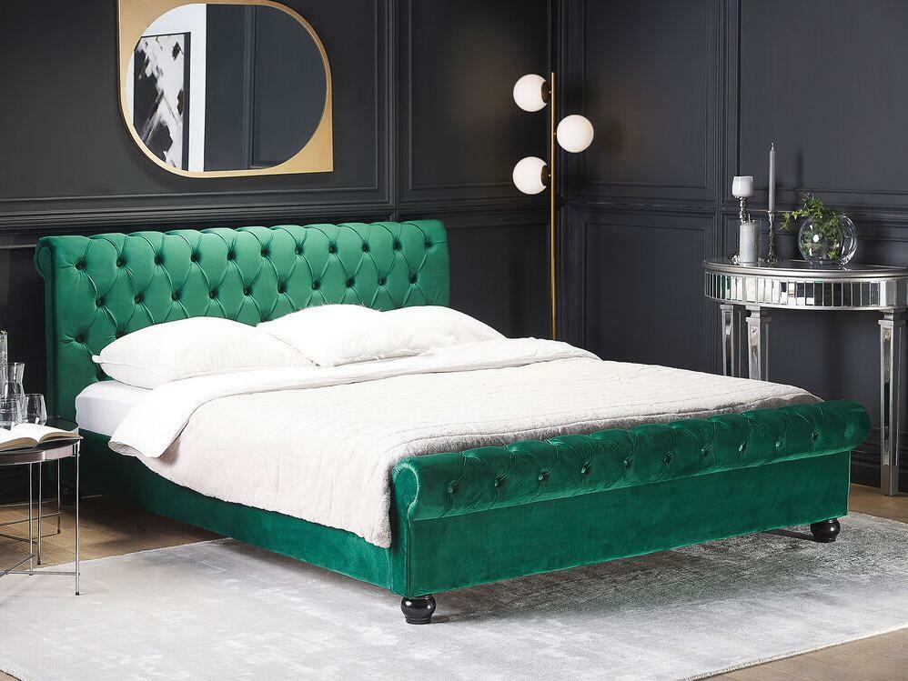 Bračni krevet 160 cm ARCHON (s podnicom) (zelena)
