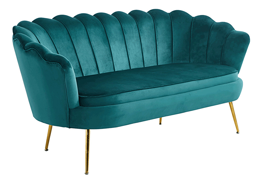 Sofa Nico (smaragdna + zlatna)