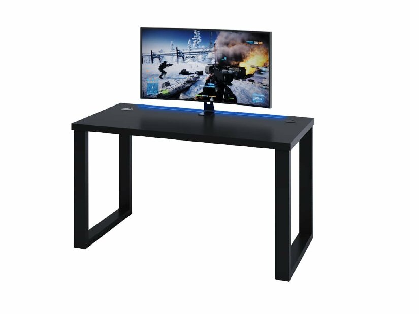 Gaming PC stol Gamer S (crna) (s RGB LED rasvjetom)