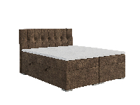 Bračni krevet Boxspring 160 cm Driny (karamela) (s madracem i prostorom za odlaganje)