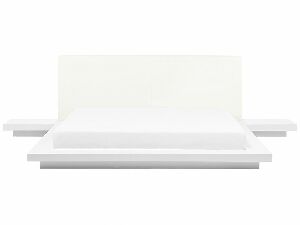 Bračni krevet 180 cm ZEPHYRE (s podnicom) (bijela)