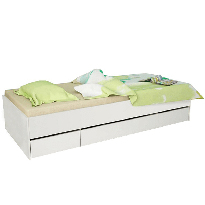 Jednostruki krevet 90 cm Matari (bijela + bijela)  