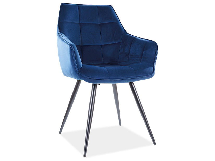 Blagovaonska stolica Leslee (plava + crna)