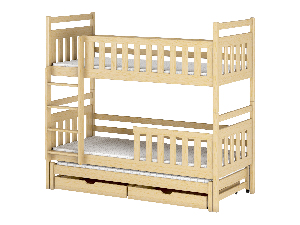 Dječji krevet 80 x 180 cm KRISTY (s podnicom i prostorom za odlaganje) (borovina)