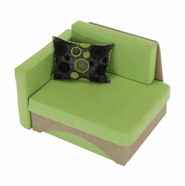 Dječji kauč Kubošik zelena + bež (L) *outlet moguća oštećenja
