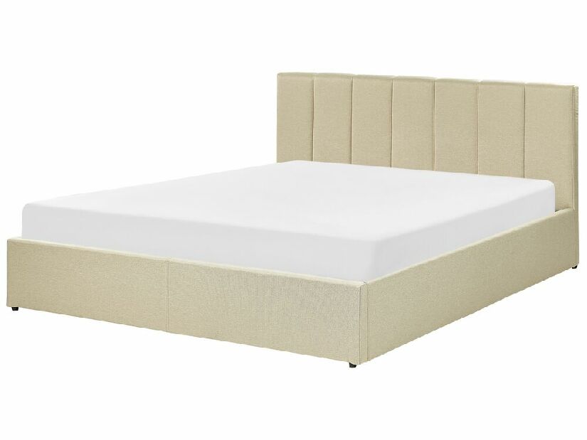 Bračni krevet 160 cm Dabria (bež) (s podnicom) (s prostorom za odlaganje)
