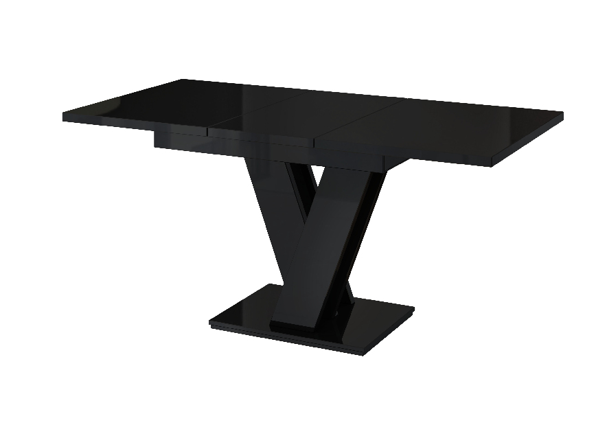 Blagovaonski stol Mabea (crna sjaj) (za 4 do 6 osoba)