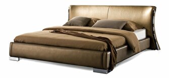 Bračni krevet 160 cm PARNAS (s podnicom) (zlatna)