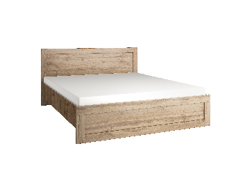 Bračni krevet 160 cm Mirella (hrast wotan) (s podnicom)