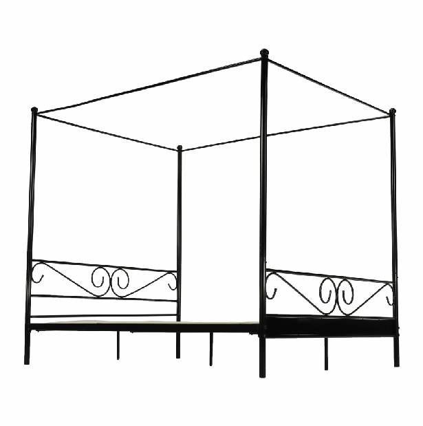 Bračni krevet 160 cm Anabella (crna)