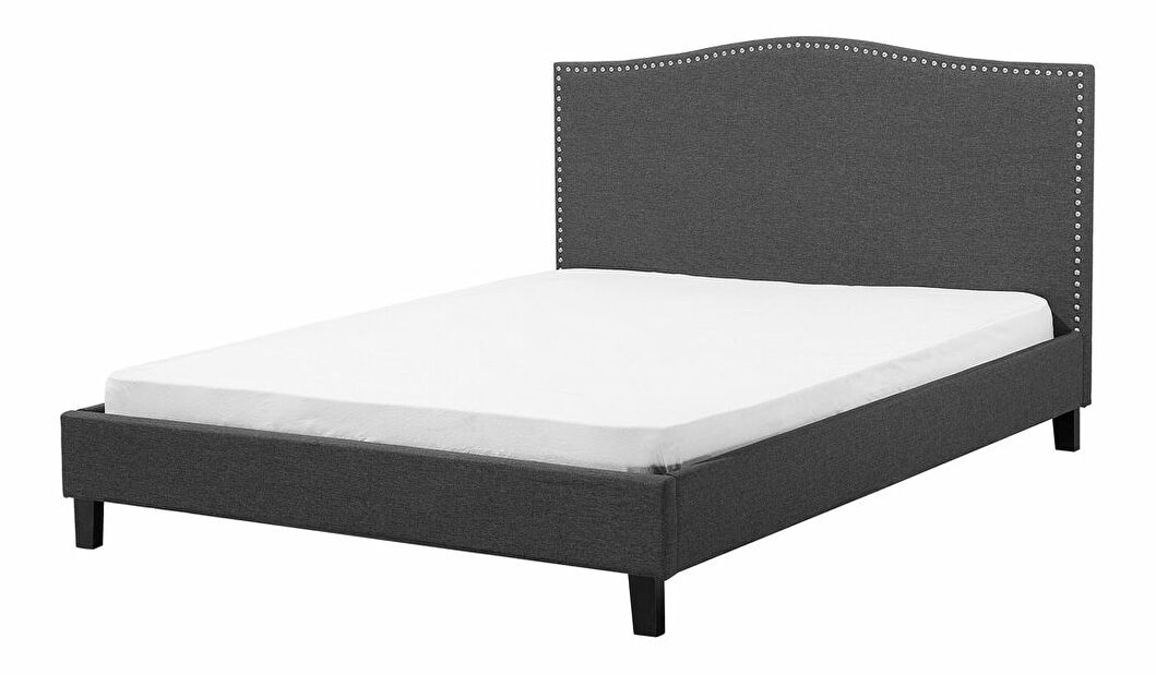 Bračni krevet 180 cm MONTHY (s podnicom i LED rasvjetom) (siva)