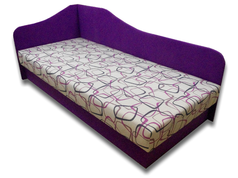 Jednostruki krevet (kauč) 80 cm Lady 87 (Ljubičasta 49 + Dodo 1058) (L)