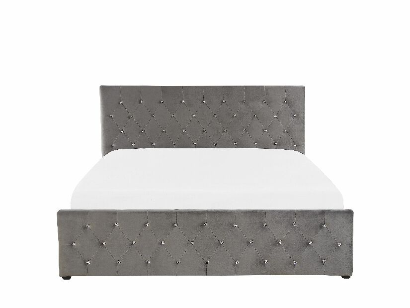Bračni krevet 140 cm AMESIA (siva) (s podnicom i prostorom za odlaganje)