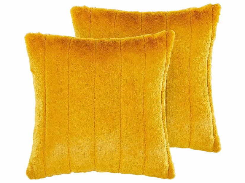 Set 2 ukrasna jastuka 45 x 45 cm Pumlla (žuta)