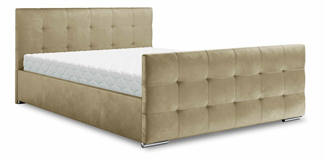 Bračni krevet 180 cm Billie (bež) (s podnicom i prostorom za odlaganje)