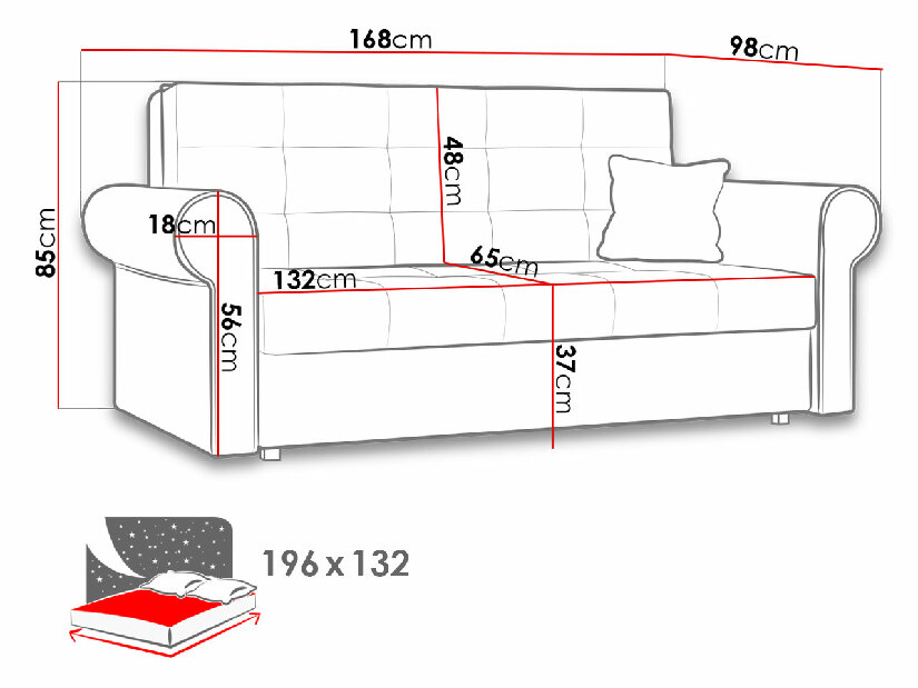 Sofa Carivia Silver III (kronos 07)