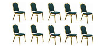 Set blagovaonskih stolica (10 kom.) Zoni (zelena) *trgovina