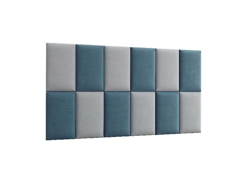 Set 12 tapeciranih panela Quadra 180x100 cm (mentol + svijetlosiva)