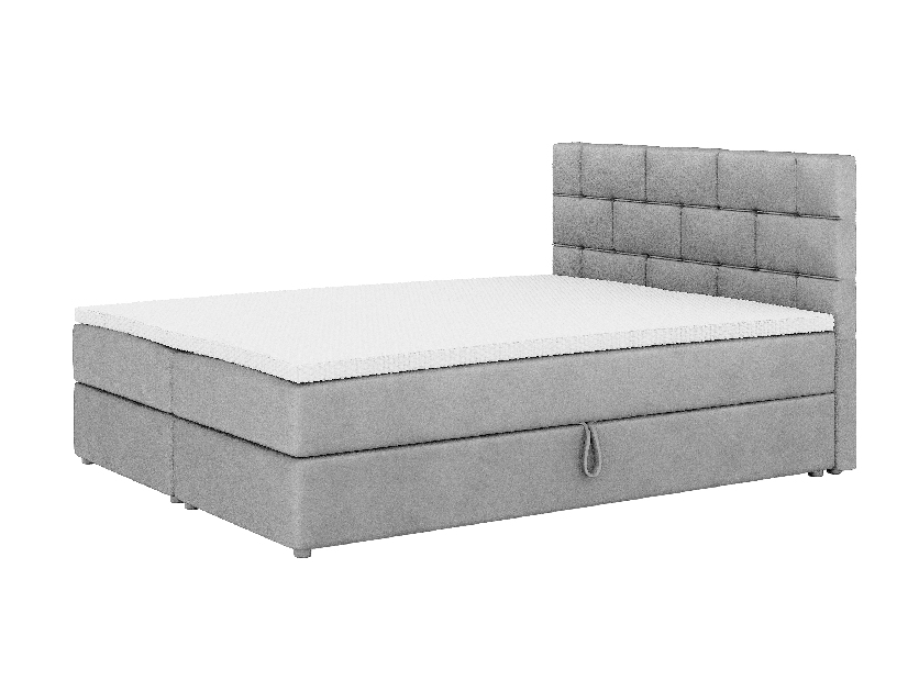 Bračni krevet Boxspring 160x200 cm Waller (siva) (s podnicom a madracem)