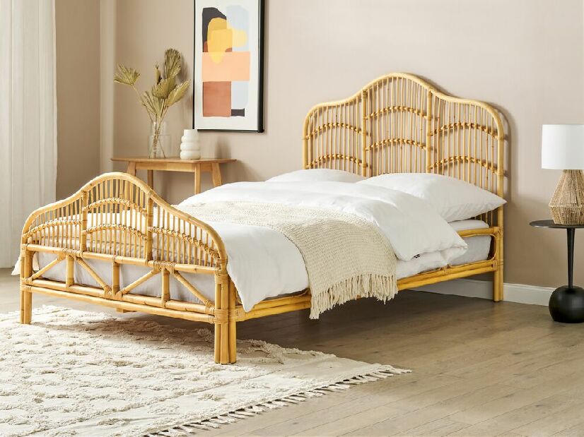 Bračni krevet 140 cm Dori (svijetlo drvo) (s podnicom)