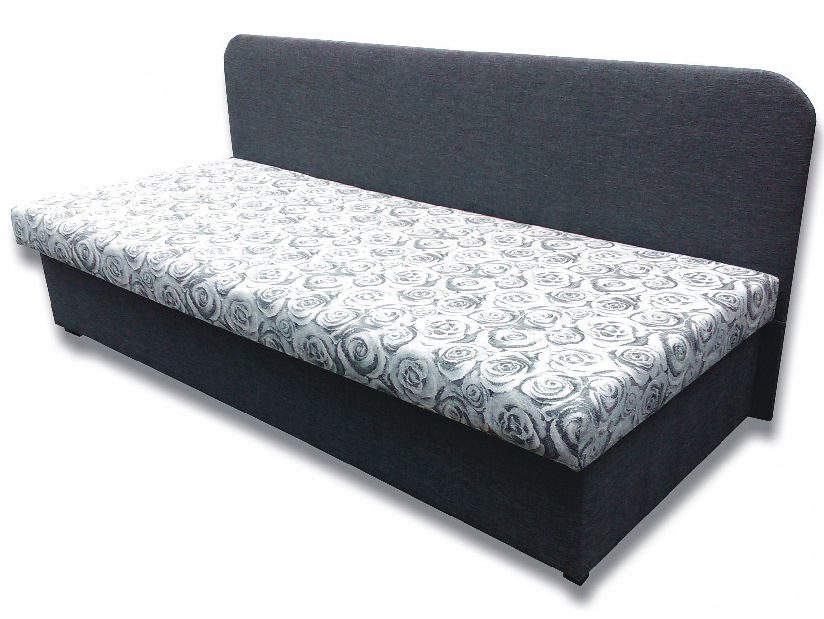 Jednostruki krevet (kauč) 80 cm Lady IV (siva 81 + Elite 04 sive ruže)
