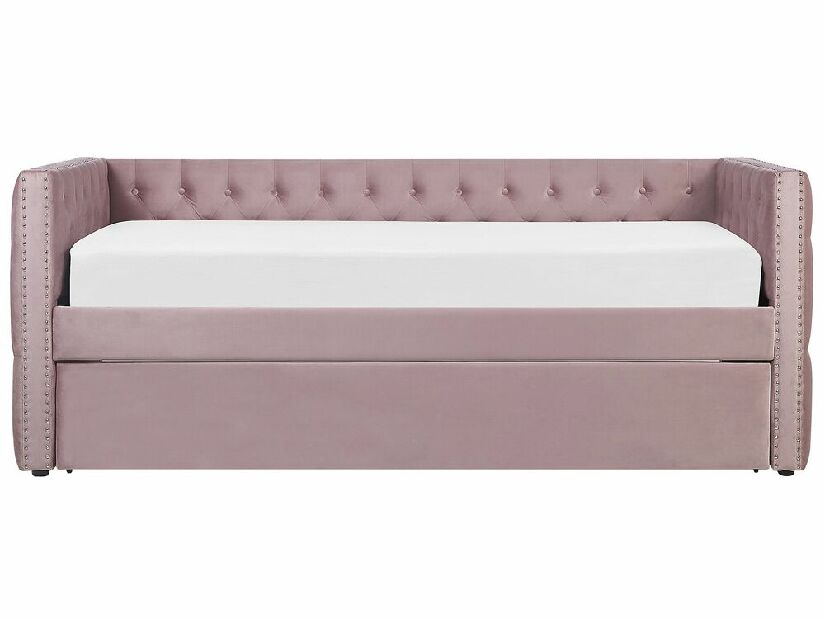 Krevet na razvlačenje 90 cm GENSA (ružičasta) (s podnicom)