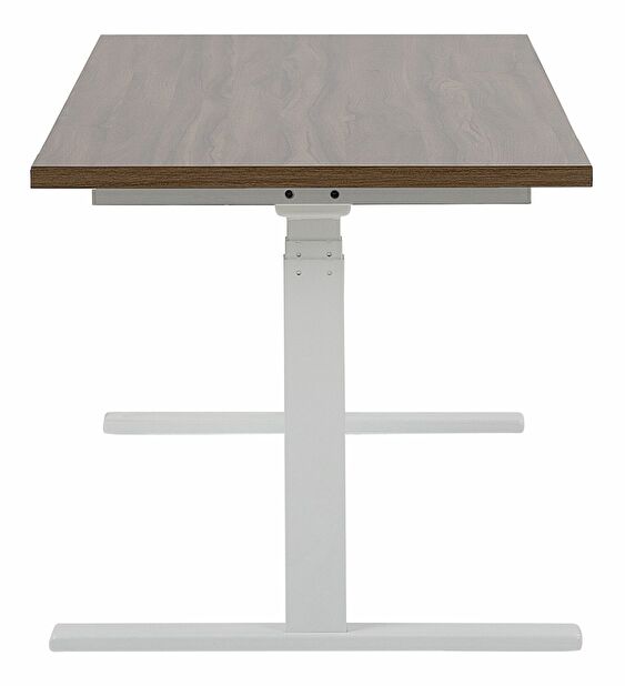 Pisaći stol UPPER II (130 x 72 cm) (MDF) (tamno drvo + bijela) (električno podesiv)