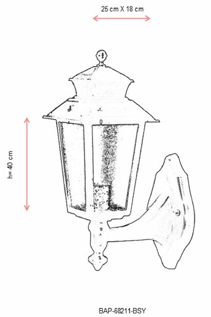 Vanjska zidna svjetiljka Brett (crna)
